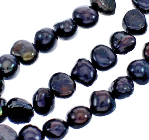 3-Strand Brown Fresh Water Pearl Twisted Bead Necklace KX121174