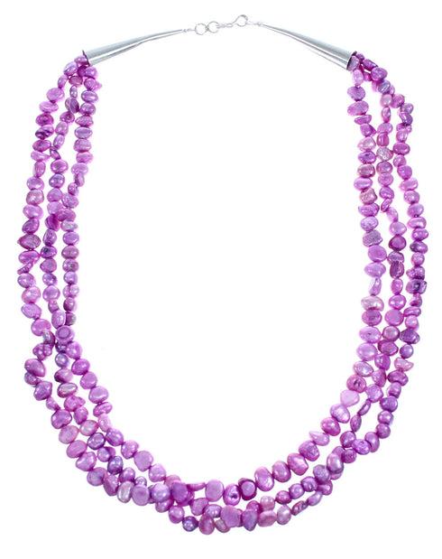 3-Strand Pink Fresh Water Pearl Twisted Bead Necklace KX121175