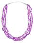 3-Strand Pink Fresh Water Pearl Twisted Bead Necklace KX121175