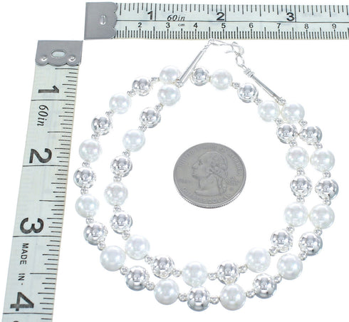 Sterling Silver And Fresh water Pearl Bead Necklace AX121667