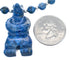 Denim Lapis Sterling Silver Southwest Bear Bead Necklace AX121637