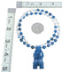 Denim Lapis Sterling Silver Southwest Bear Bead Necklace AX121637