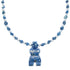 Denim Lapis Sterling Silver Southwest Bear Bead Necklace AX121640