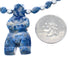 Denim Lapis Sterling Silver Southwest Bear Bead Necklace AX121640
