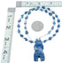 Denim Lapis Sterling Silver Southwest Bear Bead Necklace AX121640