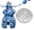 Denim Lapis Sterling Silver Southwest Bear Bead Necklace AX121641