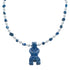 Denim Lapis Sterling Silver Southwest Bear Bead Necklace AX121643