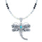 Navajo Mother of Pearl Sterling Silver Dragonfly Necklace AX121661