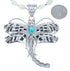 Navajo Mother of Pearl Sterling Silver Dragonfly Necklace AX121661