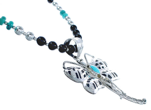 Navajo Sterling Silver Dragonfly Necklace AX121665