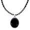 Onyx Sterling Silver Native American Bead Necklace AX121606