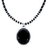 Onyx Sterling Silver Native American Bead Necklace AX121606