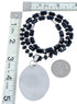 Onyx Sterling Silver Native American Bead Necklace AX121606