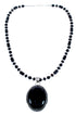 Onyx Sterling Silver Native American Bead Necklace AX121614