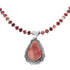 Oyster Shell Navajo Silver Bead Necklace Pendant Set AX121624