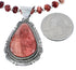 Oyster Shell Navajo Silver Bead Necklace Pendant Set AX121624