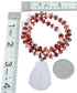 Oyster Shell Navajo Silver Bead Necklace Pendant Set AX121624