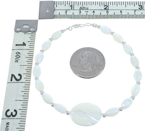 Southwest Mother Of Pearl Bead Bracelet AX121659