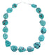 Southwest Authentic Sterling Silver Turquoise Beaded Necklace JX121507