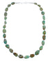 Southwestern Freeform Turquoise Sterling Silver Bead Necklace JX121537