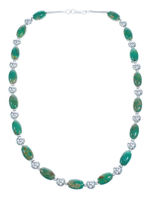 Sterling Silver And Turquoise Bead Necklace JX121541