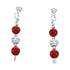Southwest Coral Bead Post Dangle Earrings MX121555