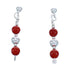 Southwest Coral Bead Post Dangle Earrings MX121555