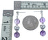 Amethyst Sterling Silver Post Dangle Bead Earrings MX121435