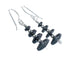 Sterling Silver Hematite Bead Hook Dangle Earrings MX121434
