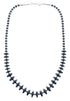 Hematite Authentic Sterling Silver Bead Necklace MX121588