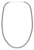 Hematite Genuine Sterling Silver Southwest Bead Necklace MX121587