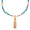 Genuine Sterling Silver Turquoise Oyster Shell Bead Necklace MX121592