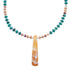 Genuine Sterling Silver Turquoise Oyster Shell Bead Necklace MX121592