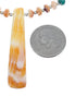 Genuine Sterling Silver Turquoise Oyster Shell Bead Necklace MX121592