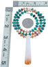 Genuine Sterling Silver Turquoise Oyster Shell Bead Necklace MX121592
