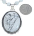 Howlite and Sterling Silver Navajo Bead Necklace MX121586