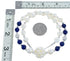 Fresh Water Pearl with Lapis Sterling Silver Bead Necklace KX121310