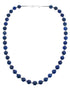 Sterling Silver Lapis Bead Necklace KX121312