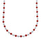 Sterling Silver Coral Bead Necklace KX121314