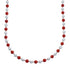 Sterling Silver Coral Bead Necklace KX121314