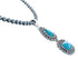 Turquoise Sterling Silver Old Pawn Navajo Bead Necklace KX121319