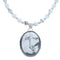 Sterling Silver Navajo Howlite Bead Necklace KX121302
