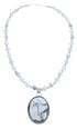 Sterling Silver Navajo Howlite Bead Necklace KX121302