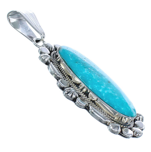 Turquoise Sterling Silver Navajo Pendant KX121266