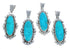 Turquoise Sterling Silver Navajo Pendant KX121266