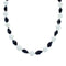 Onyx and Mother of Pearl Sterling Silver Bead Necklace JX121622