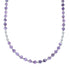 Sterling Silver And Amethyst Bead Necklace JX121645