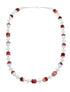 Southwest Sterling Silver Mother of Pearl Oyster Shell Bead Necklace JX121462