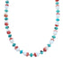 Southwest Turquoise Sterling Silver Oyster Shell Bead Necklace JX121465