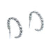 Navajo Twisted Sterling Silver Post Hoop Earrings KX121339